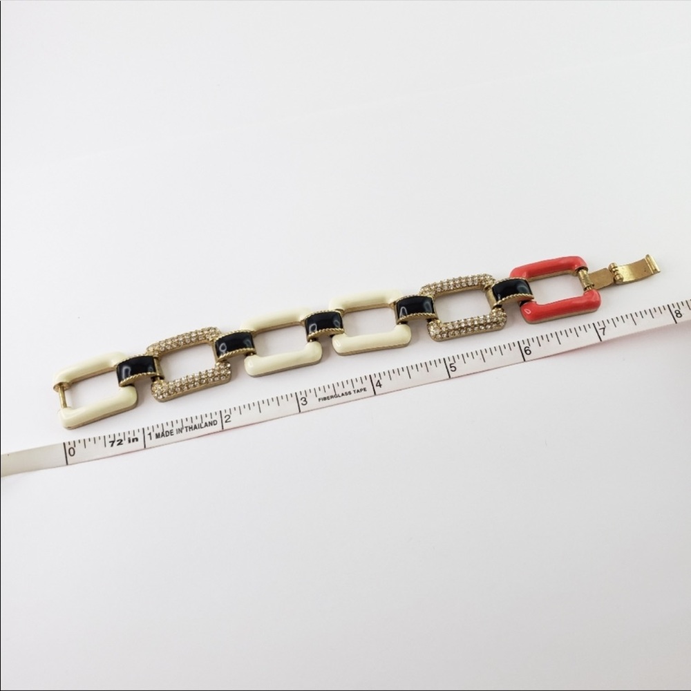 J. Crew Statement Bracelet Rectangular Open Links - image 7